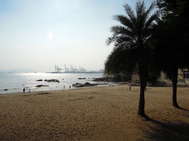 More beach, and view of the mainland, I believe (not Xiamen island)